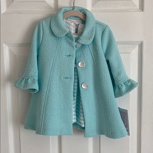 NWT Von Maur baby girl’s 2pc blue dress and coat